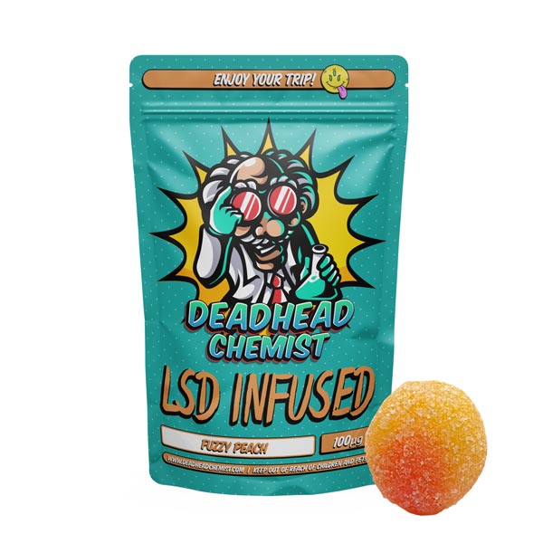 LSD Edible 100ug Fuzzy Peach Deadhead Chemist — Deadhead Chemist Canada