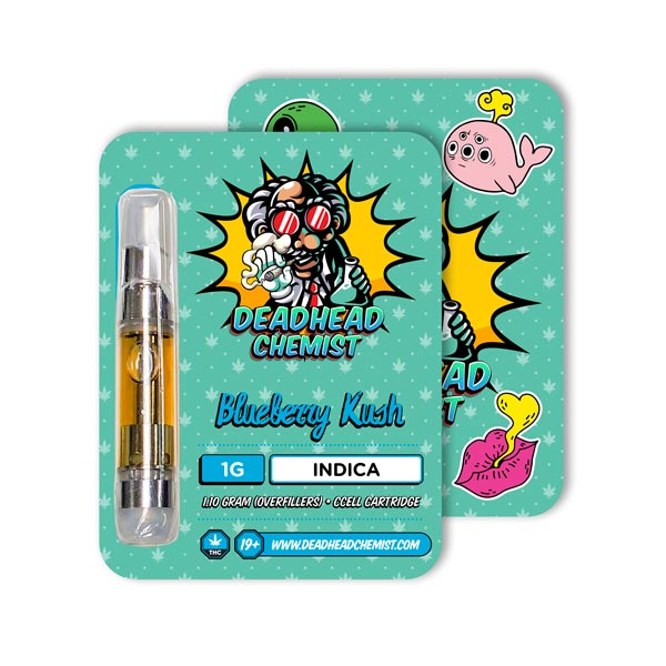 Deadhead Chemist THC Vape Cartridge 1G | Blueberry Kush Indica — Deadhead Chemist Canada