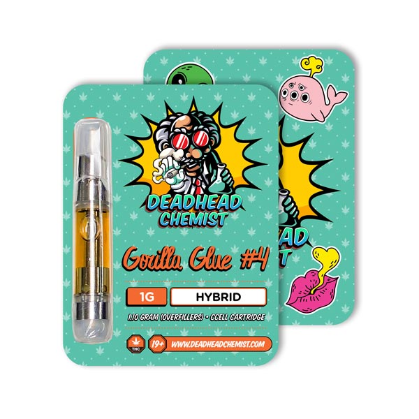 Deadhead Chemist THC Vape Cartridge 1G | Gorilla Glue Hybrid — Deadhead Chemist Canada