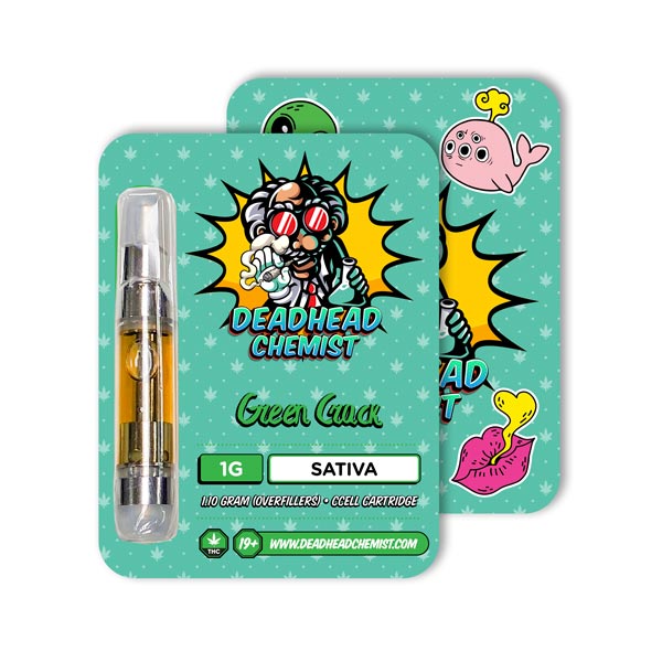 Deadhead Chemist THC Vape Cartridge 1G | Green Crack Sativa — Deadhead Chemist Canada