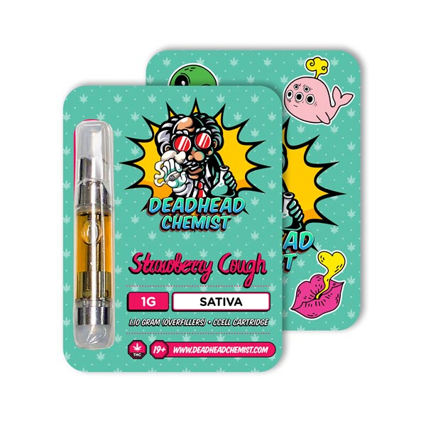 Deadhead Chemist THC Vape Cartridge 1G | Strawberry Cough Sativa — Deadhead Chemist Canada