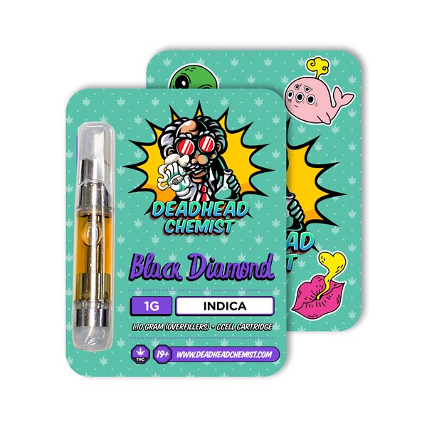 Deadhead Chemist THC Vape Cartridge 1G | Black Diamond Indica — Deadhead Chemist Canada