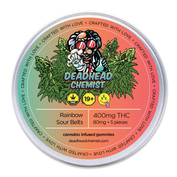 400MG THC Rainbow Sour Belts — Deadhead Chemist Canada