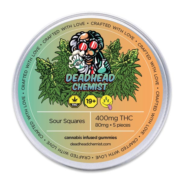 400MG THC Sour Squares — Deadhead Chemist Canada