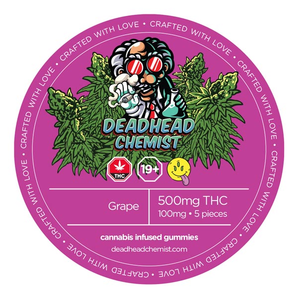 500MG THC Grape Gummies — Deadhead Chemist Canada