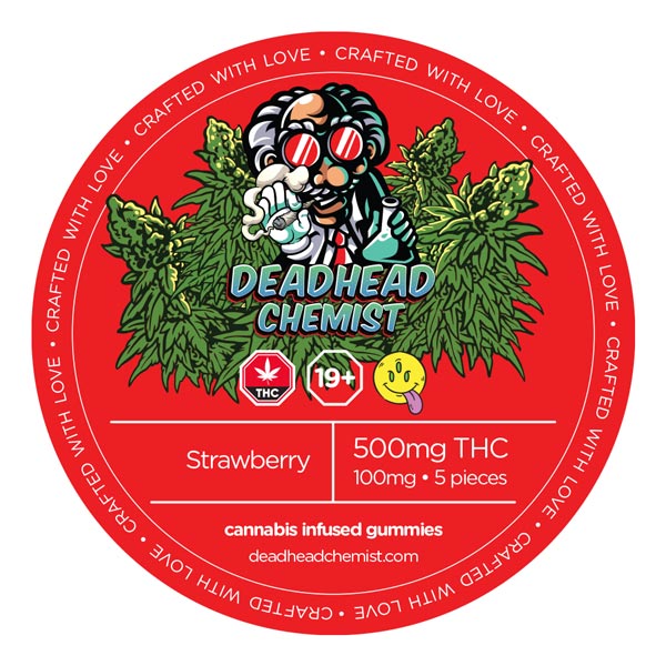 500MG THC Strawberry Gummies — Deadhead Chemist Canada