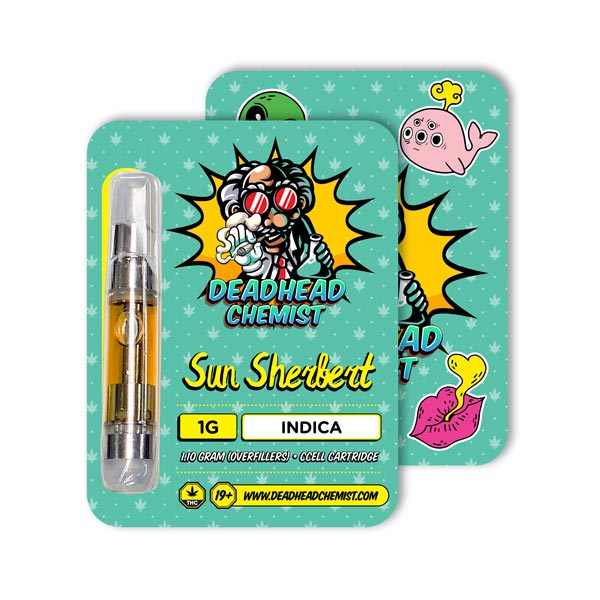 Deadhead Chemist THC Vape Cartridge 1G | Sunset Sherbert Indica — Deadhead Chemist Canada