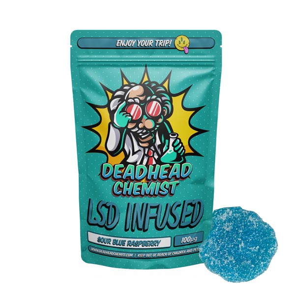 LSD Edible 100ug Sour Blue Raspberry Deadhead Chemist — Deadhead Chemist Canada