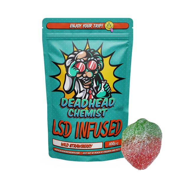 LSD Edible 100ug Wild Strawberry Gummy Deadhead Chemist — Deadhead Chemist Canada